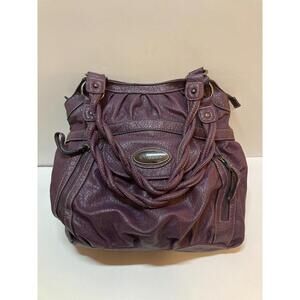 Strada Purple Leather Purse/HandBag-15x12x5